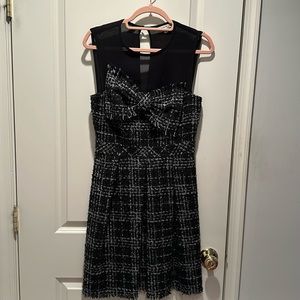 Trina Turk Marquette Boucle Tweed Bow Dress